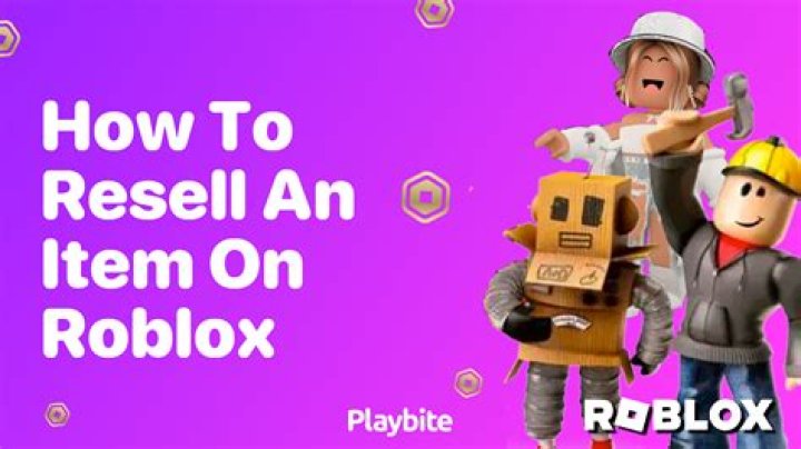 How to resell an item on roblox
