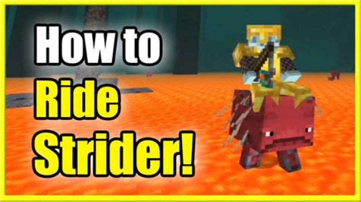 How to ride strider minecraft