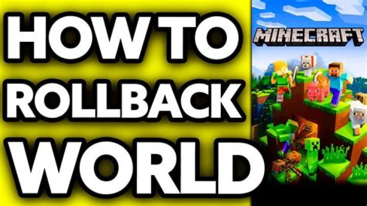 How to roll back minecraft