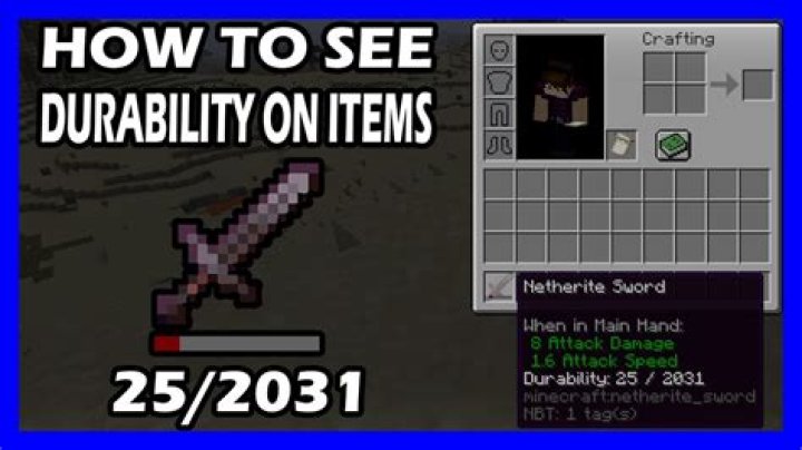How to see durability in minecraft