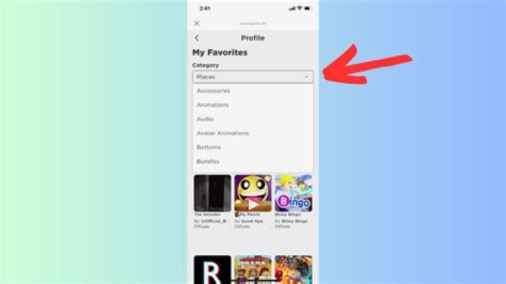 How to see favorites on roblox mobile