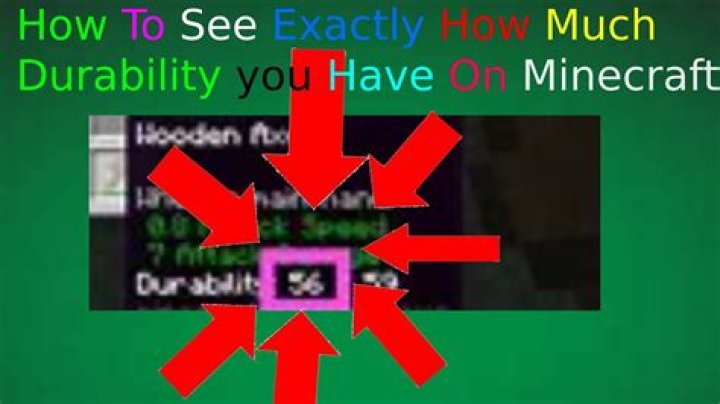 How to see how much durability in minecraft