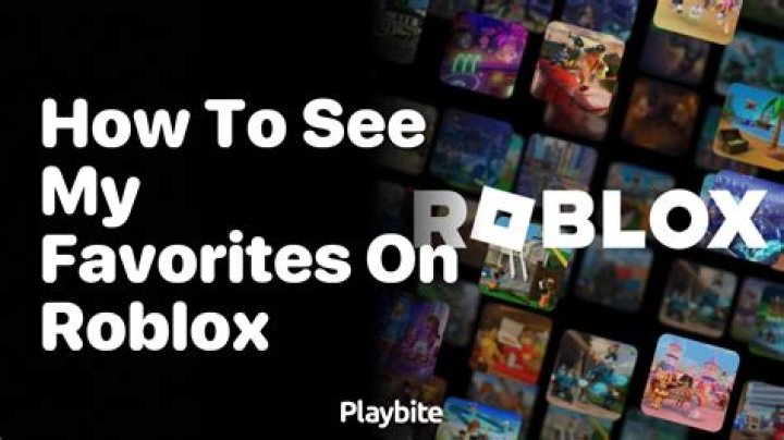 How to see my favorites on roblox