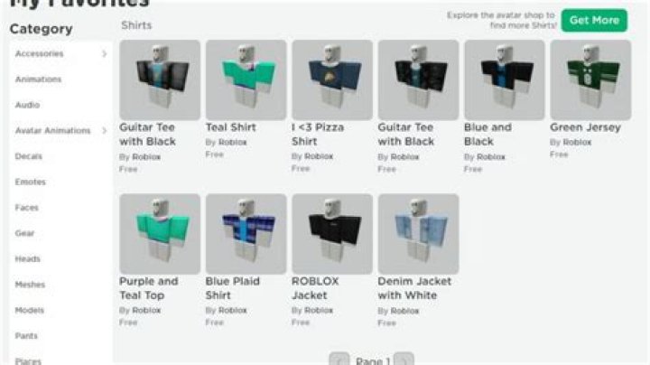 How to see your favorited items on roblox