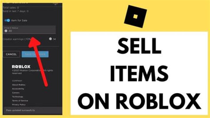 How to sell something on roblox