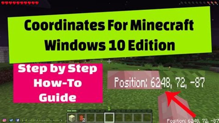 How to show coordinates in minecraft windows 10