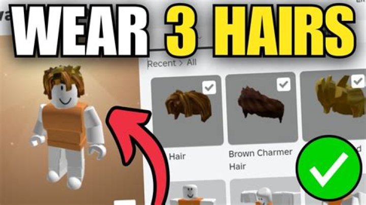 How to stack hairs on roblox