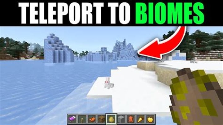 How to teleport to a biome in minecraft