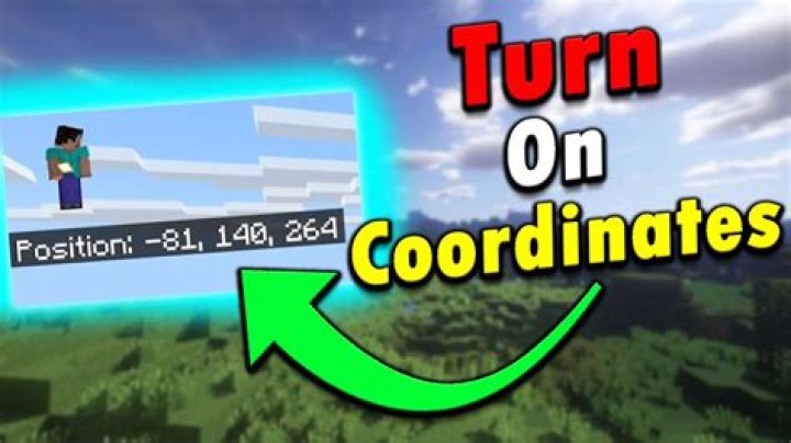 How to turn coordinates on in minecraft realms