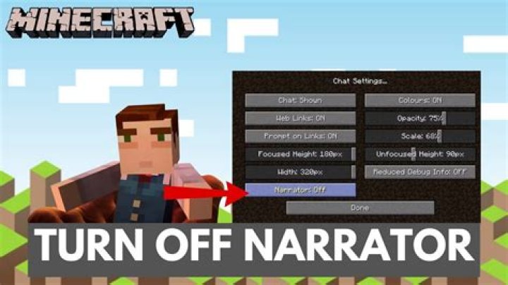 How to turn off minecraft narrator