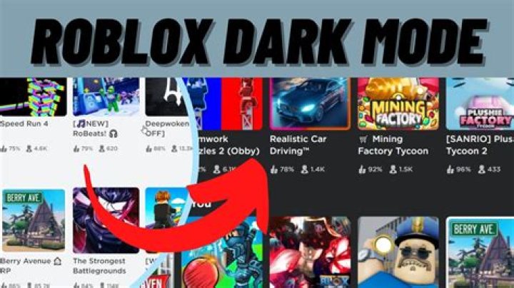 How to turn on dark mode in roblox