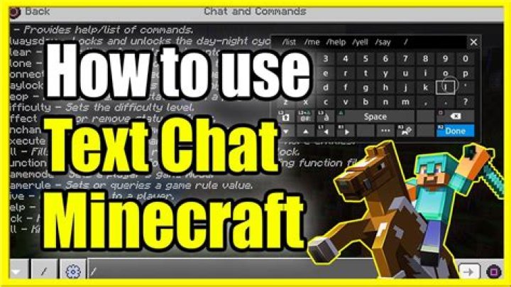 How to type in chat in minecraft ps4