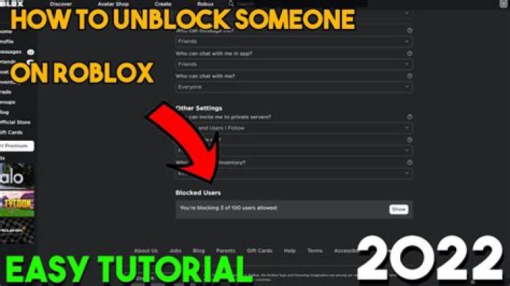 How to unblock people on roblox