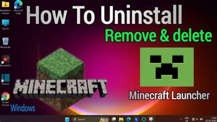 How to uninstall minecraft launcher