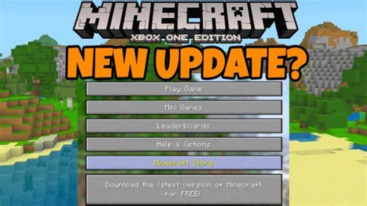 How to update minecraft: xbox one edition
