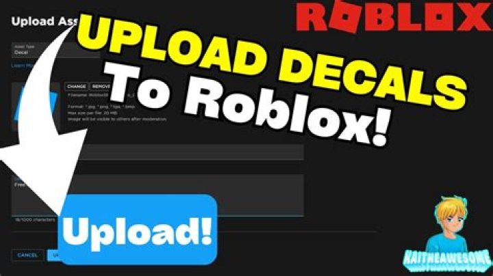 How to upload decals on roblox