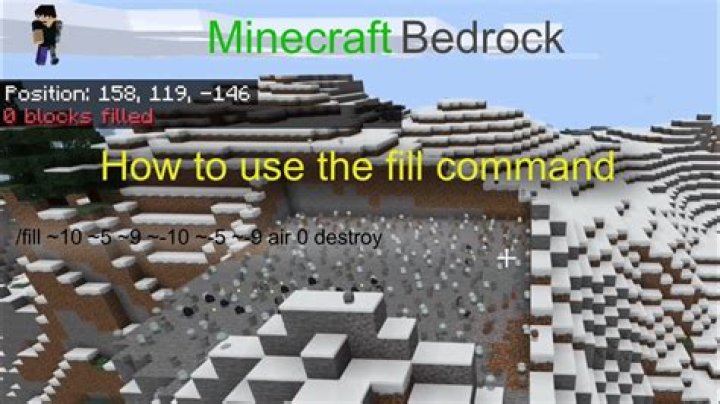 How to use fill command in minecraft bedrock
