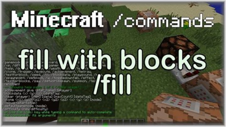 How to use fill command in minecraft pe