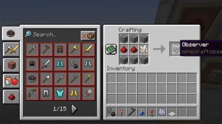 How to use minecraft observer