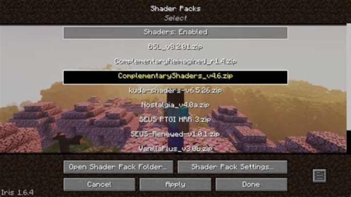 How to use shaders minecraft