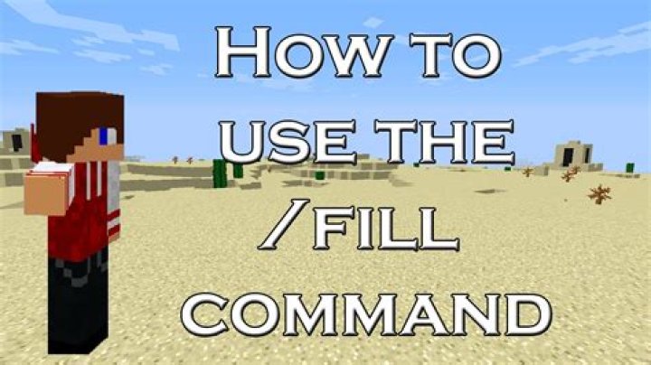 How to use the fill command in minecraft