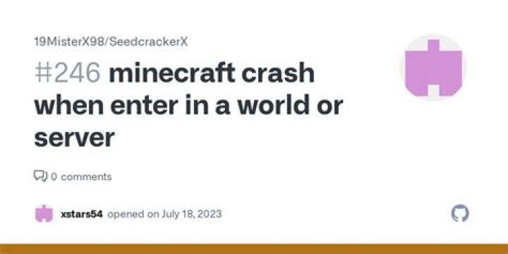 Minecraft crashes when entering world