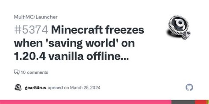 Minecraft freezes when saving and quitting