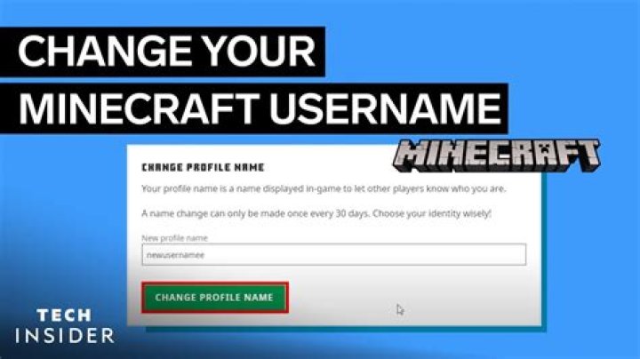 Minecraft how to change your name
