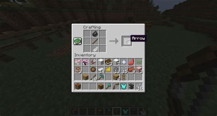 Minecraft how to craft arrows