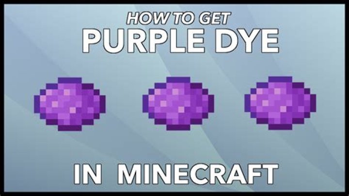 Minecraft how to get purple dye
