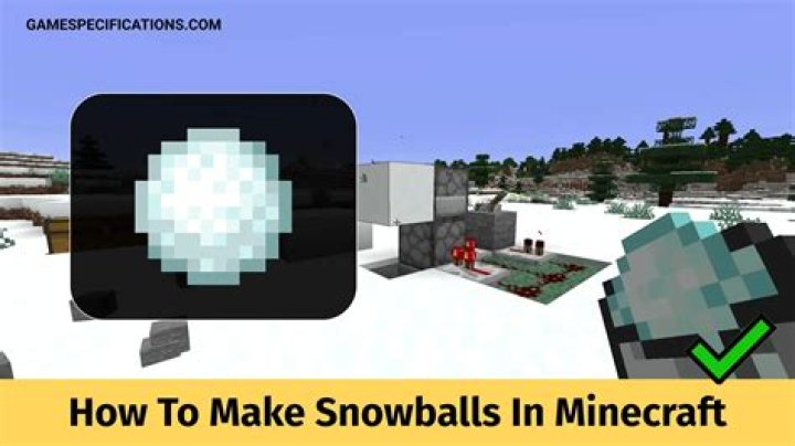 Minecraft how to get snowballs
