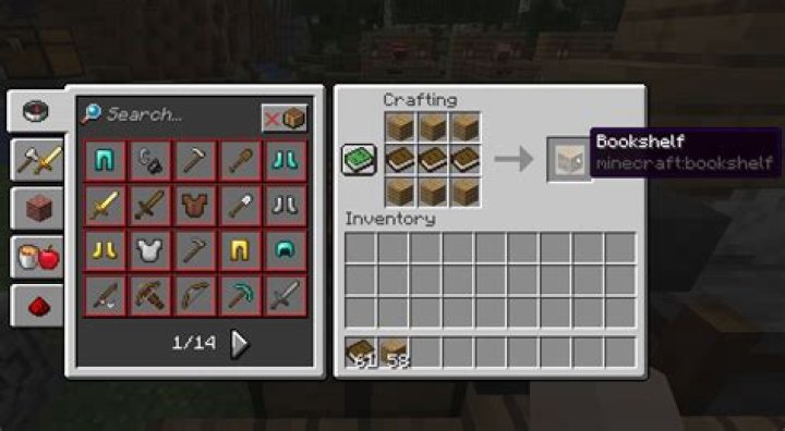 Minecraft how to make bookshelf