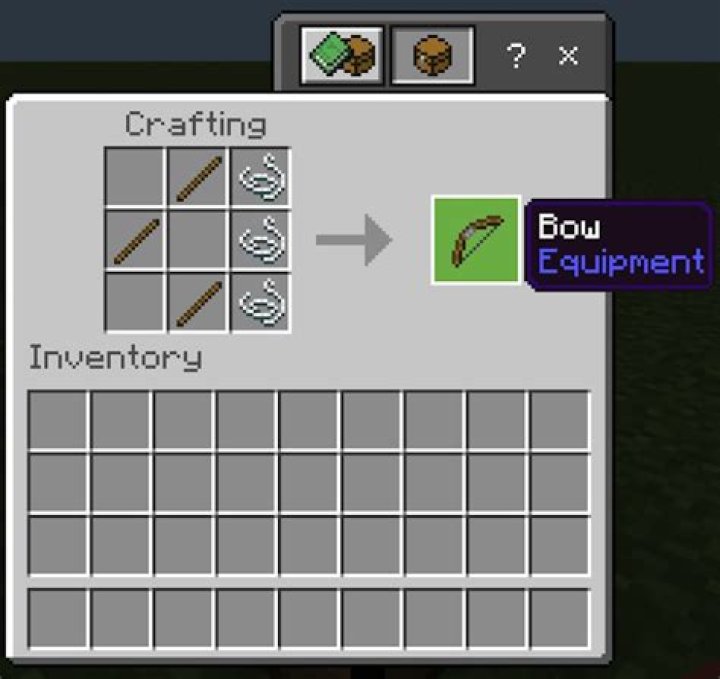 Minecraft how to make bow
