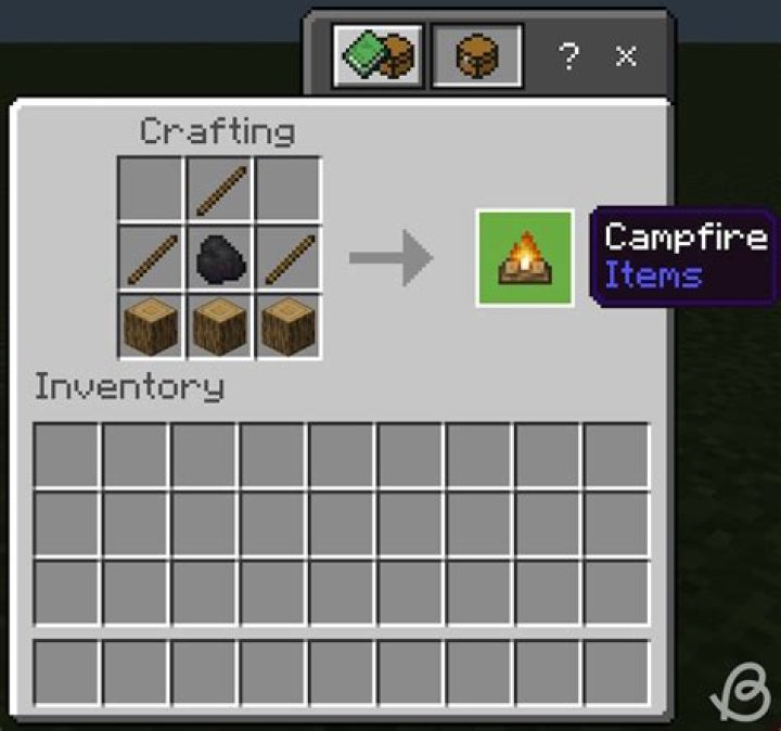 Minecraft how to make campfire