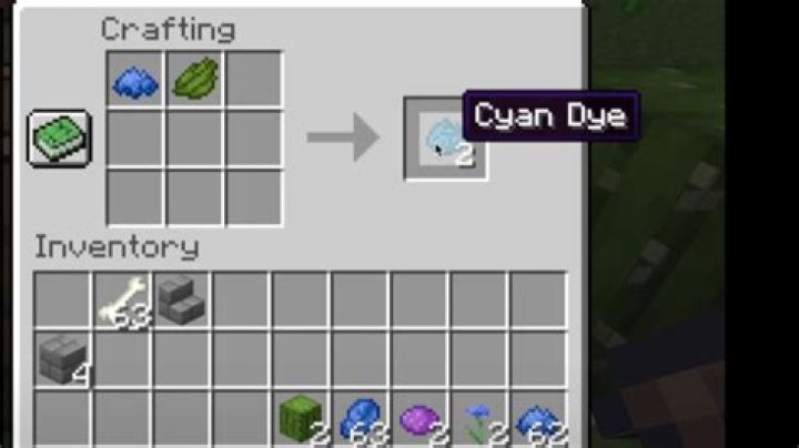 Minecraft how to make cyan dye