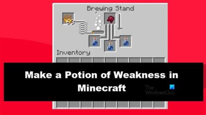 Minecraft how to make weakness potion