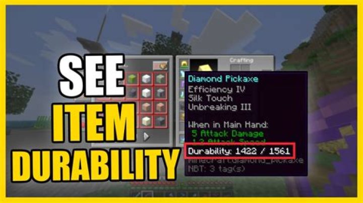 Minecraft how to see durability