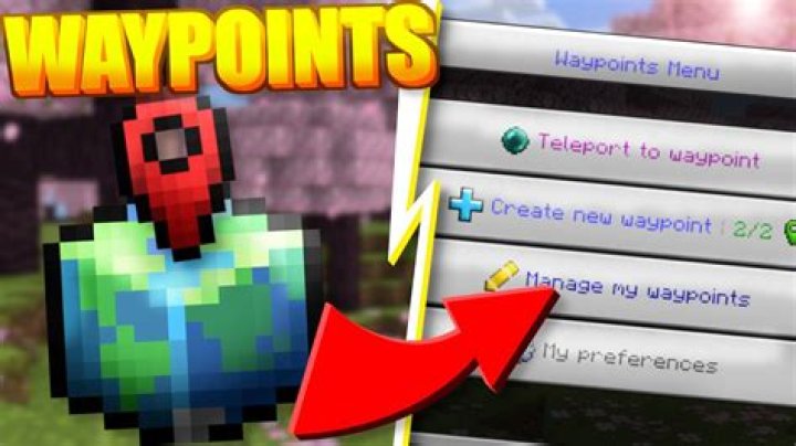 Minecraft how to set waypoints