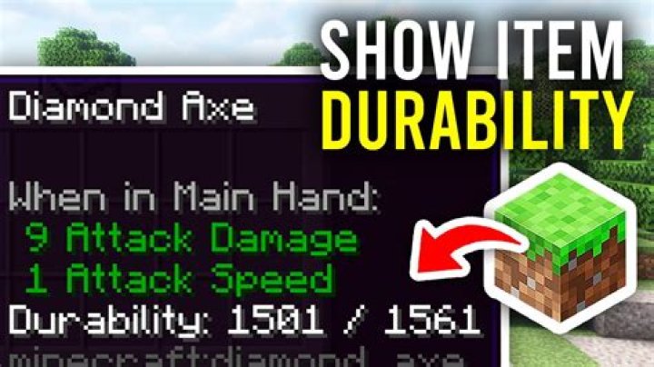 Minecraft how to show durability
