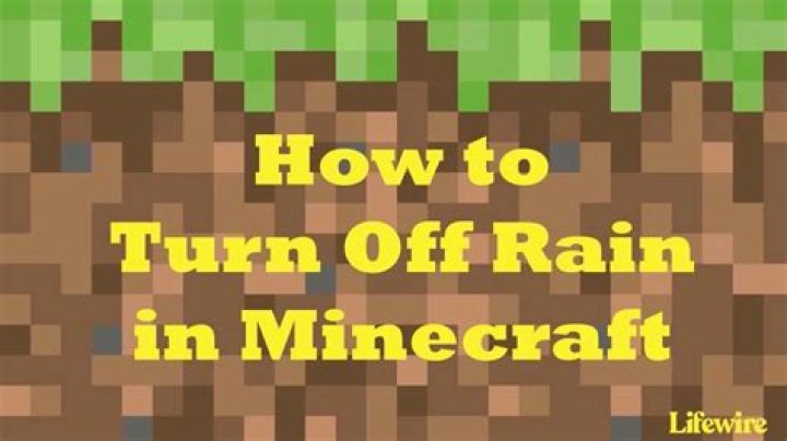 Minecraft how to turn off rain