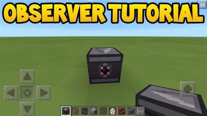 Minecraft how to use observer