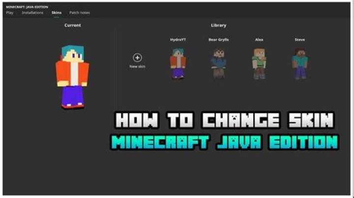 Minecraft java how to change skin