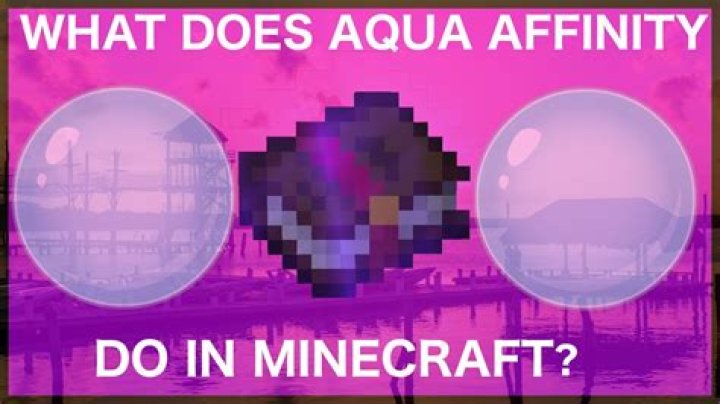 Minecraft what does aqua affinity do