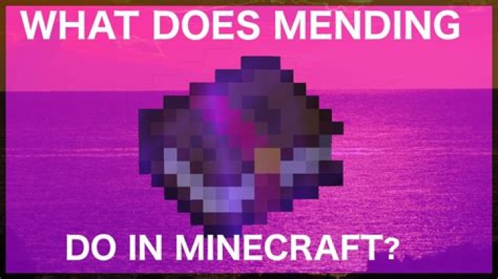 Minecraft what does mending do