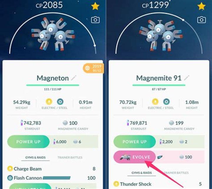 Pokemon go how to evolve magneton