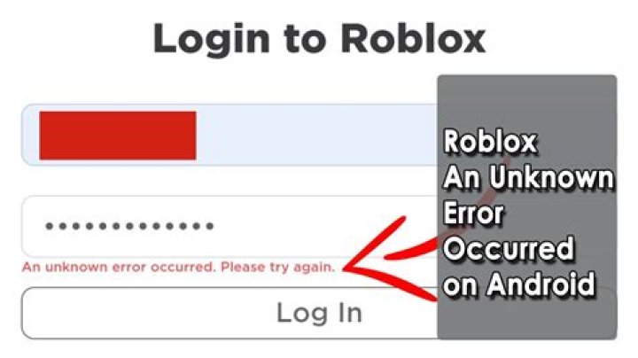 Roblox unknown error when logging in