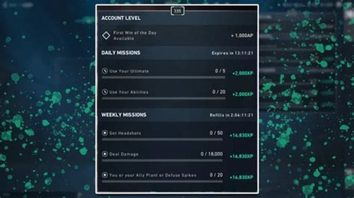 Valorant when do weekly missions reset