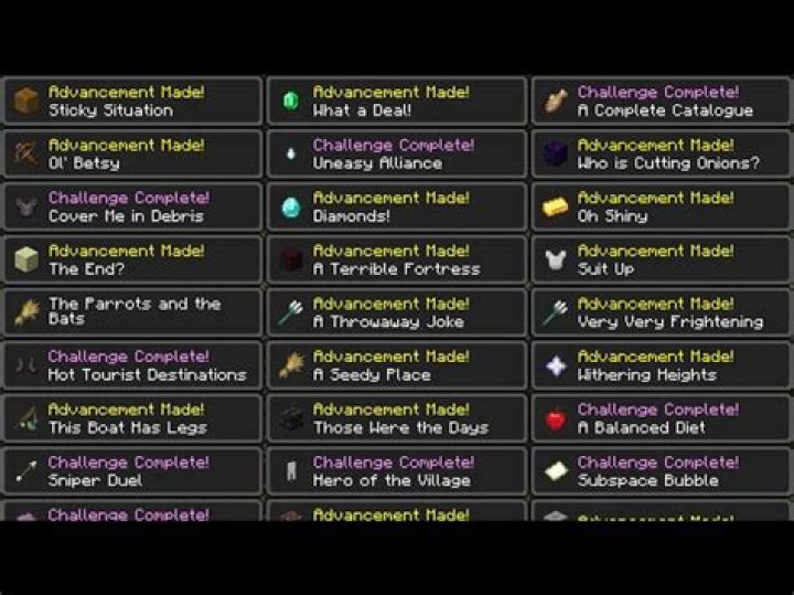 What are the new achievements in minecraft 1.17