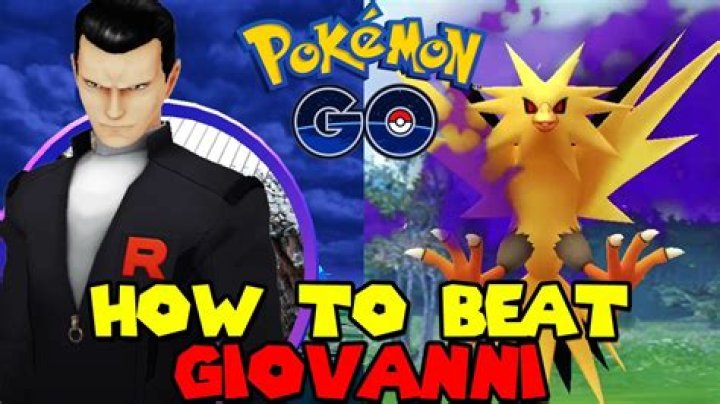 What beats giovanni in pokemon go