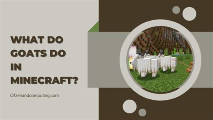 What can you do with goats in minecraft
